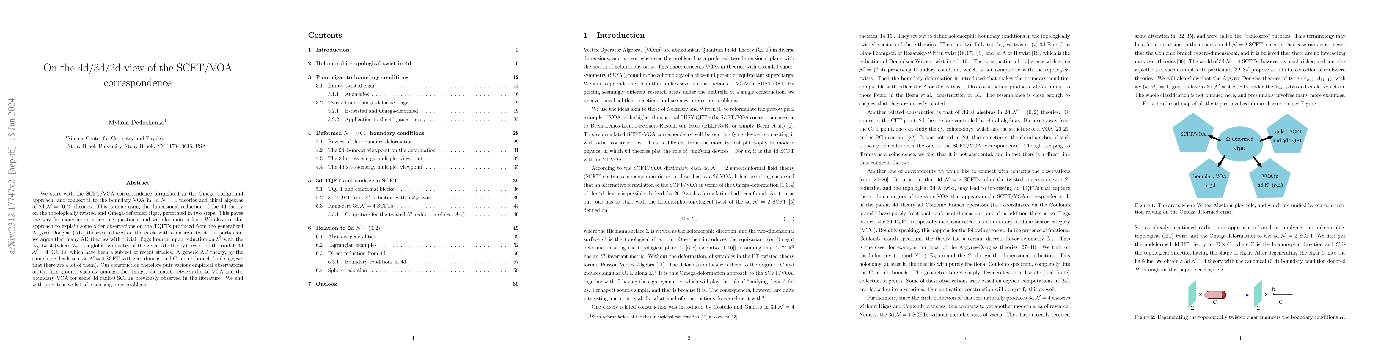 Thumbnail for On the 4d/3d/2d view of the SCFT/VOA correspondence