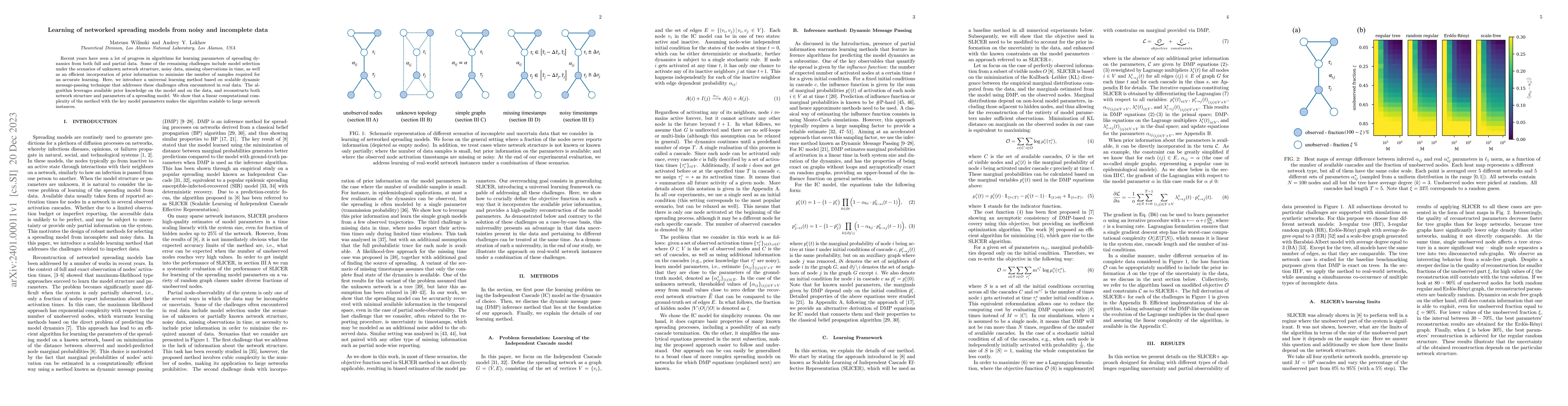 Thumbnail for Learning of networked spreading models from noisy and incomplete data
