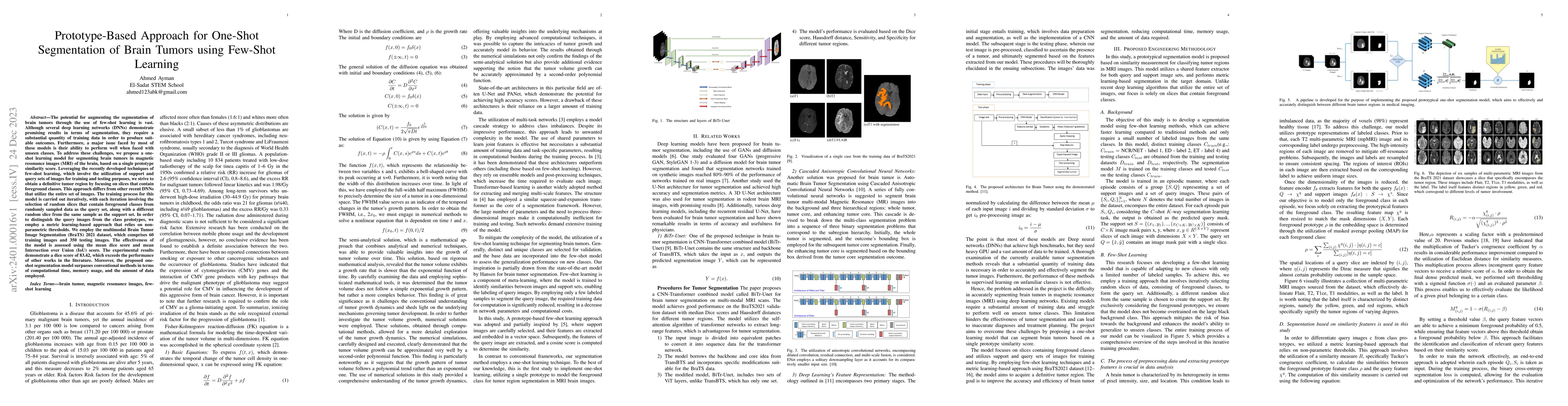 Thumbnail for Prototype-Based Approach for One-Shot Segmentation of Brain Tumors using
  Few-Shot Learning