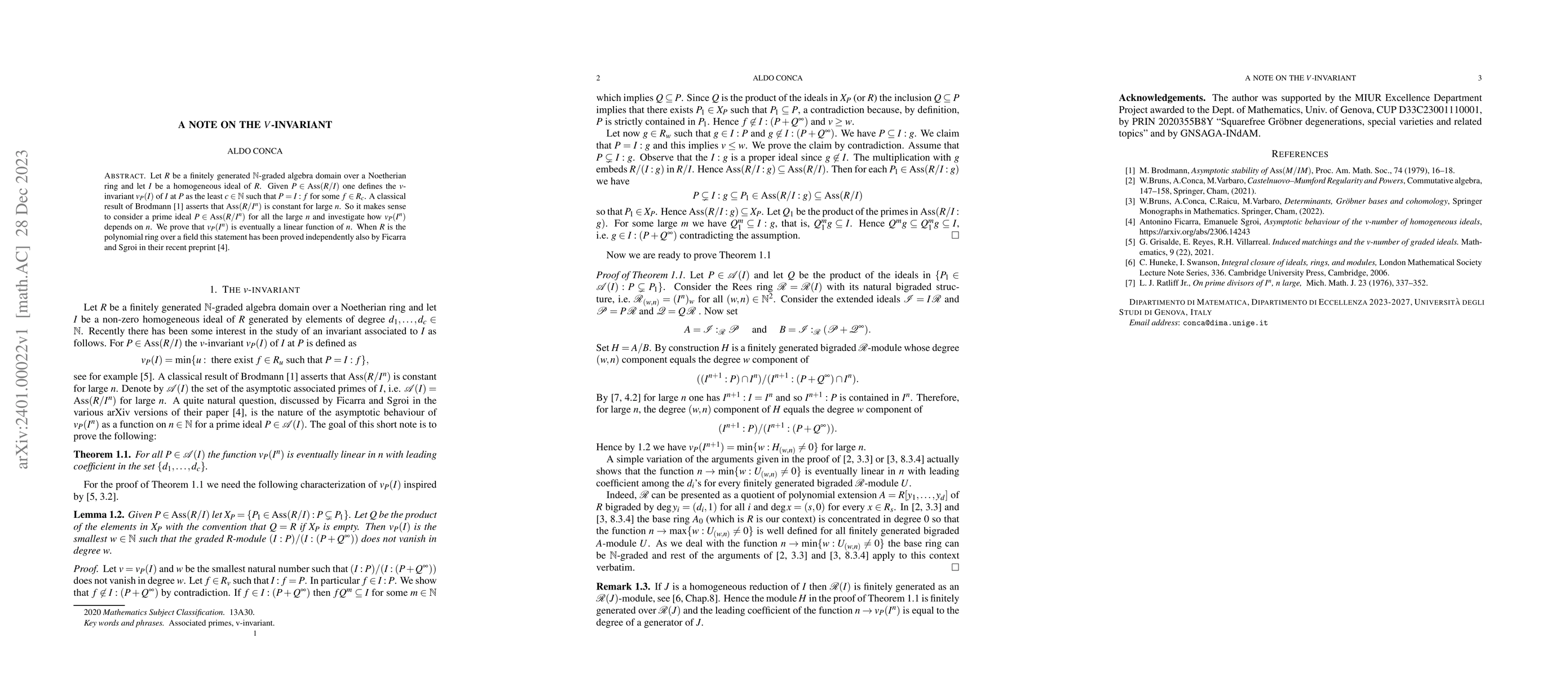 Thumbnail for A note on the $v$-invariant