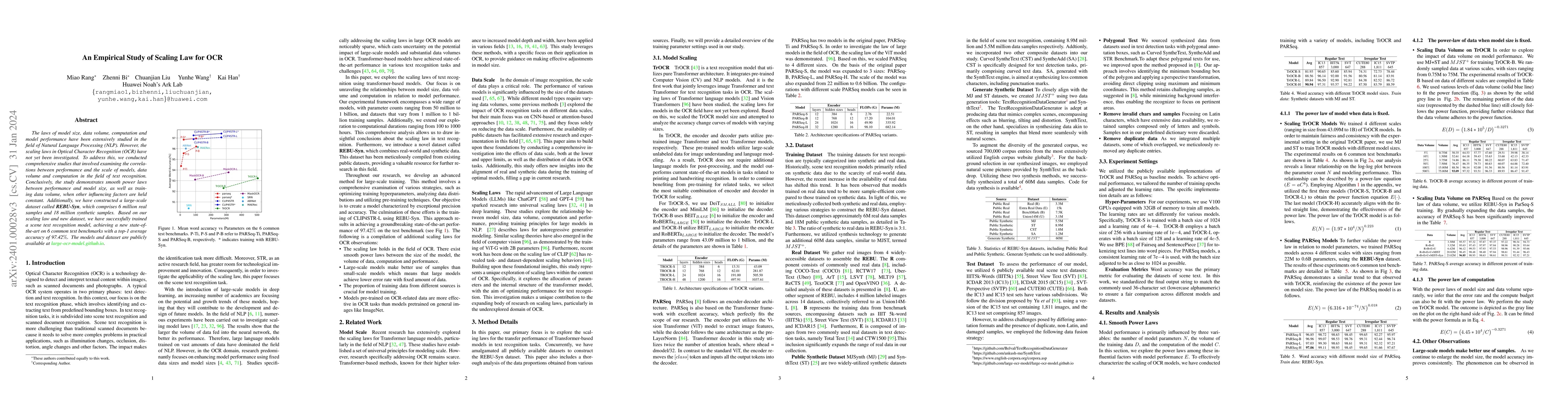 Thumbnail for An Empirical Study of Scaling Law for OCR
