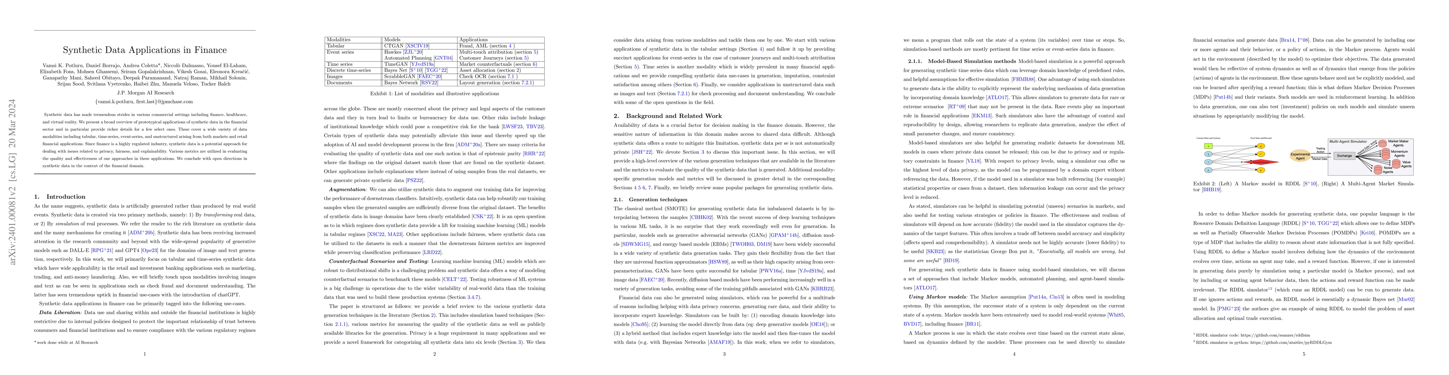 Thumbnail for Synthetic Data Applications in Finance