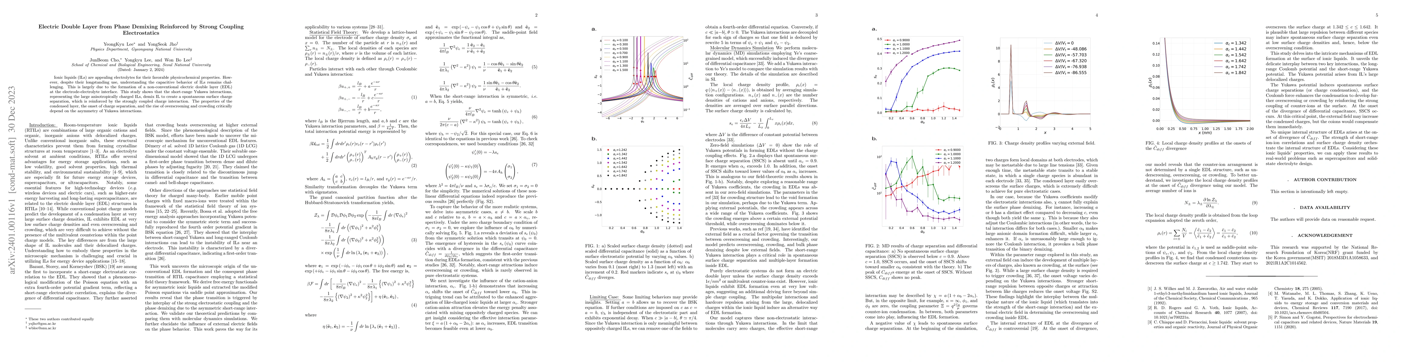 Thumbnail for Electric Double Layer from Phase Demixing Reinforced by Strong Coupling
  Electrostatics