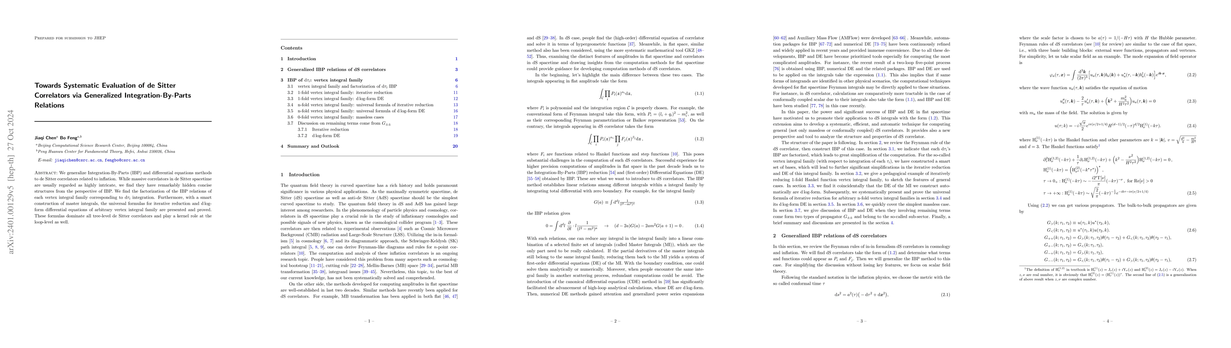 Thumbnail for Towards Systematic Evaluation of de Sitter Correlators via Generalized
  Integration-By-Parts Relations