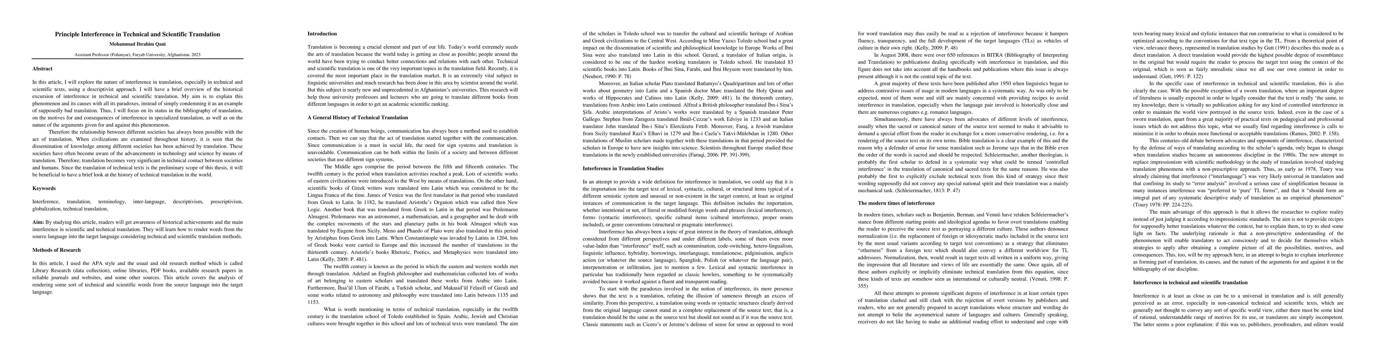 Thumbnail for Principle Interference in Technical and Scientific Translation