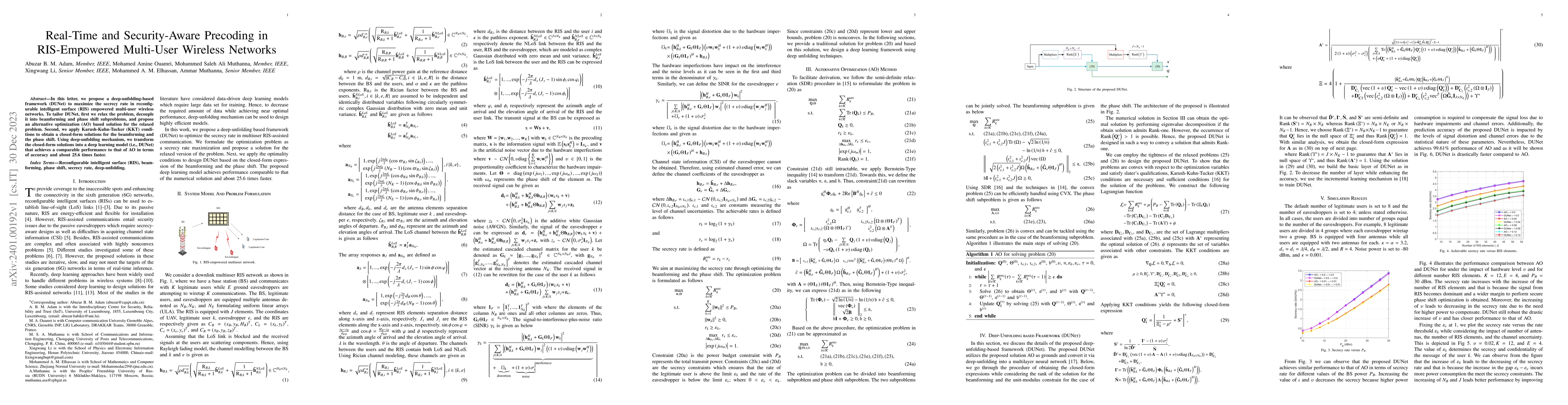 Thumbnail for Real-Time and Security-Aware Precoding in RIS-Empowered Multi-User
  Wireless Networks