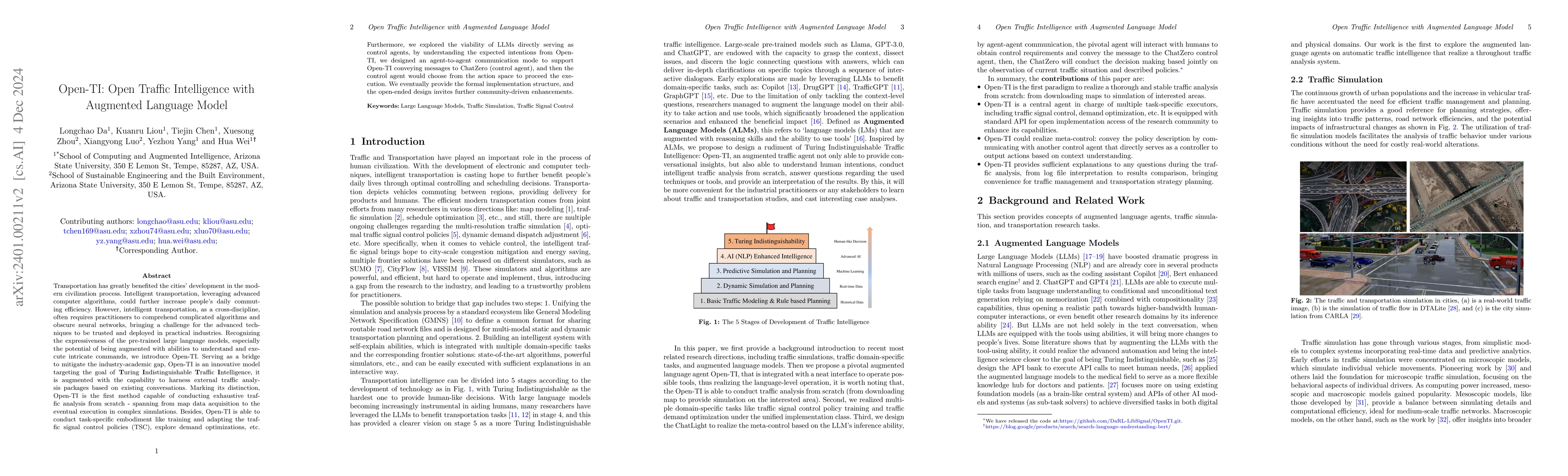 Thumbnail for Open-TI: Open Traffic Intelligence with Augmented Language Model