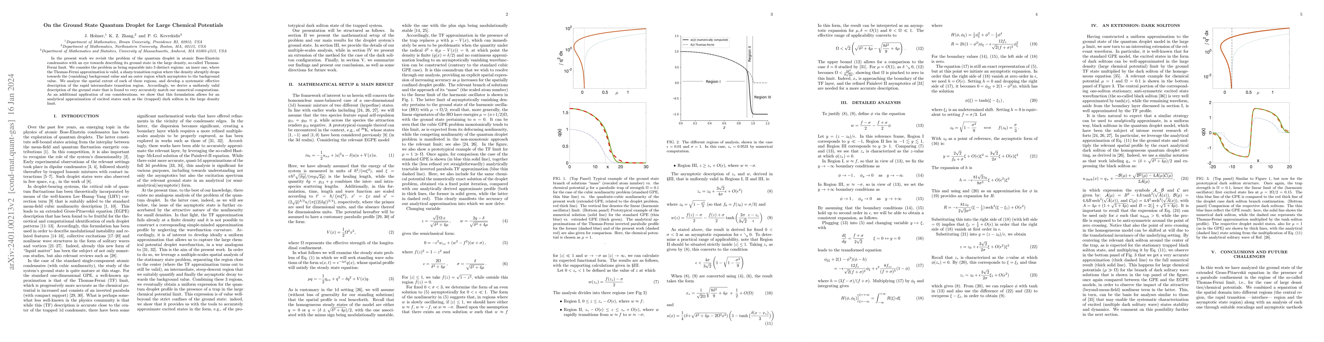 Thumbnail for On the Ground State Quantum Droplet for Large Chemical Potentials