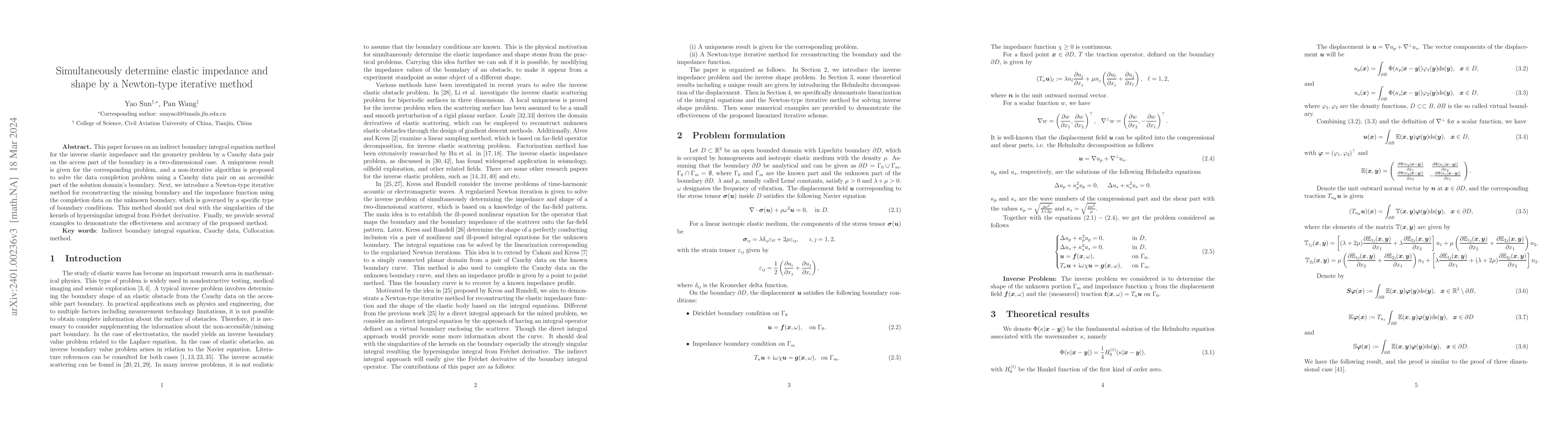 Thumbnail for Simultaneously determine elastic impedance and shape by a Newton-type
  iterative method