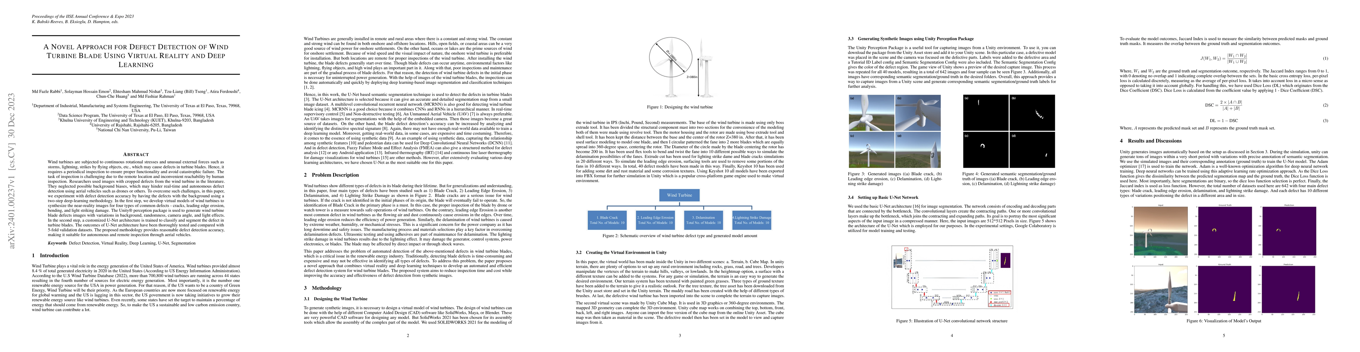 Thumbnail for A Novel Approach for Defect Detection of Wind Turbine Blade Using
  Virtual Reality and Deep Learning