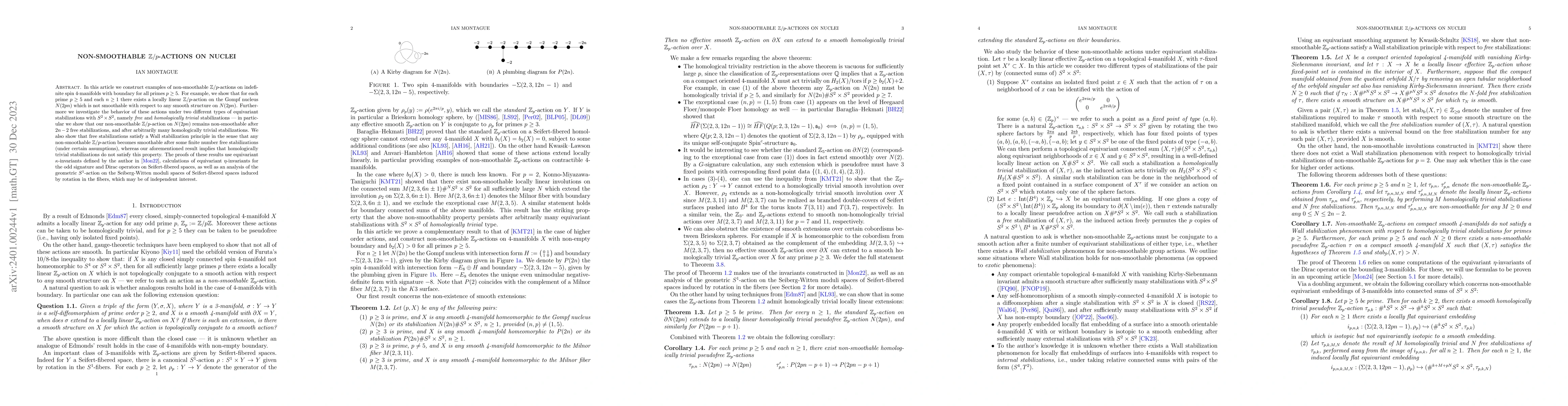 Thumbnail for Non-smoothable $\mathbb{Z}/p$-actions on nuclei
