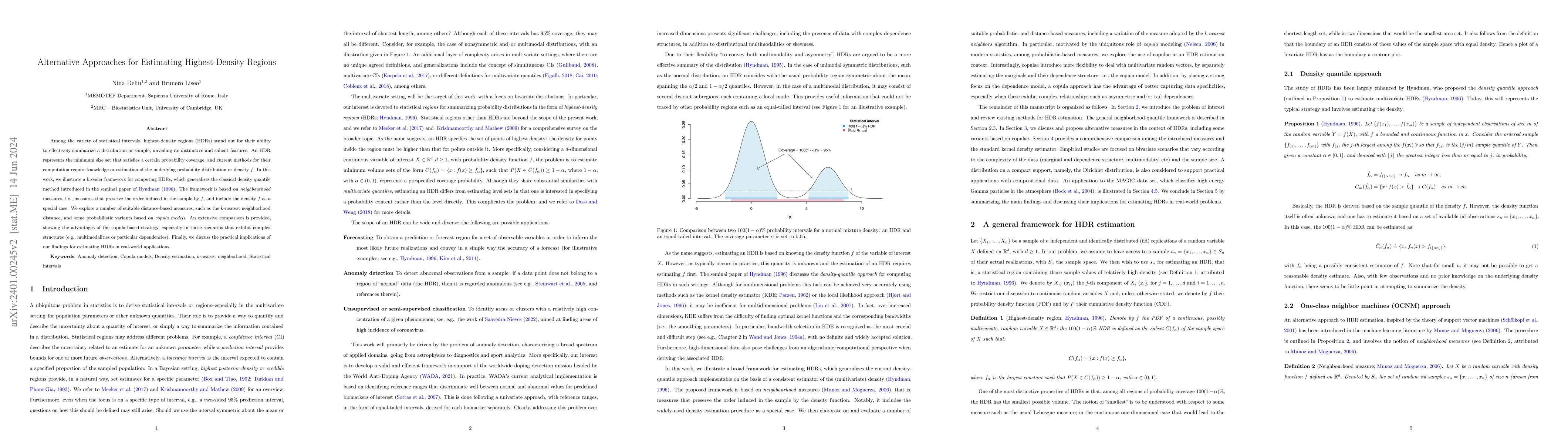 Thumbnail for Alternative Approaches for Estimating Highest-Density Regions