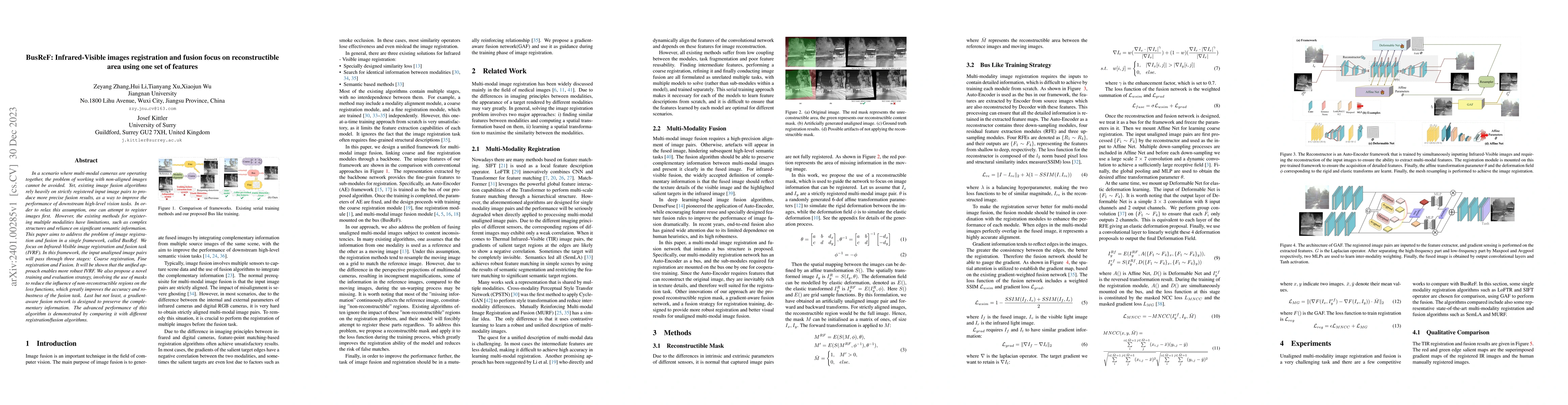 Thumbnail for BusReF: Infrared-Visible images registration and fusion focus on
  reconstructible area using one set of features
