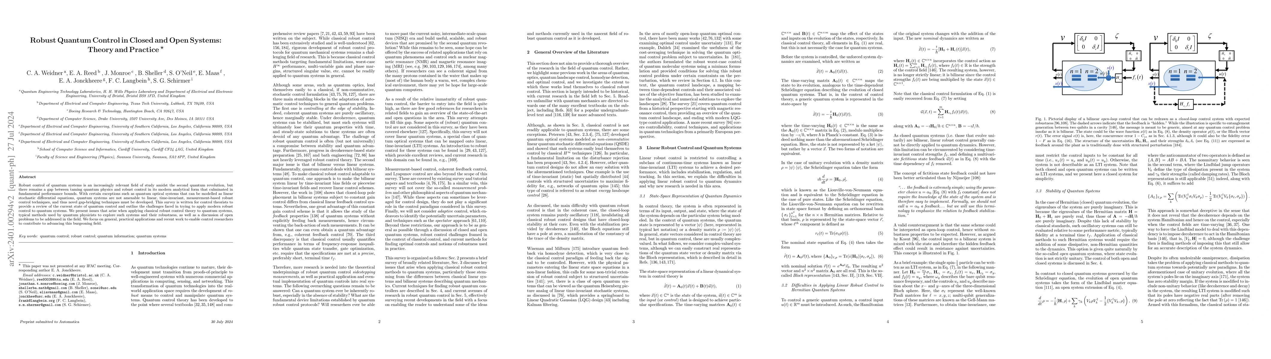 Thumbnail for Robust Quantum Control in Closed and Open Systems: Theory and Practice