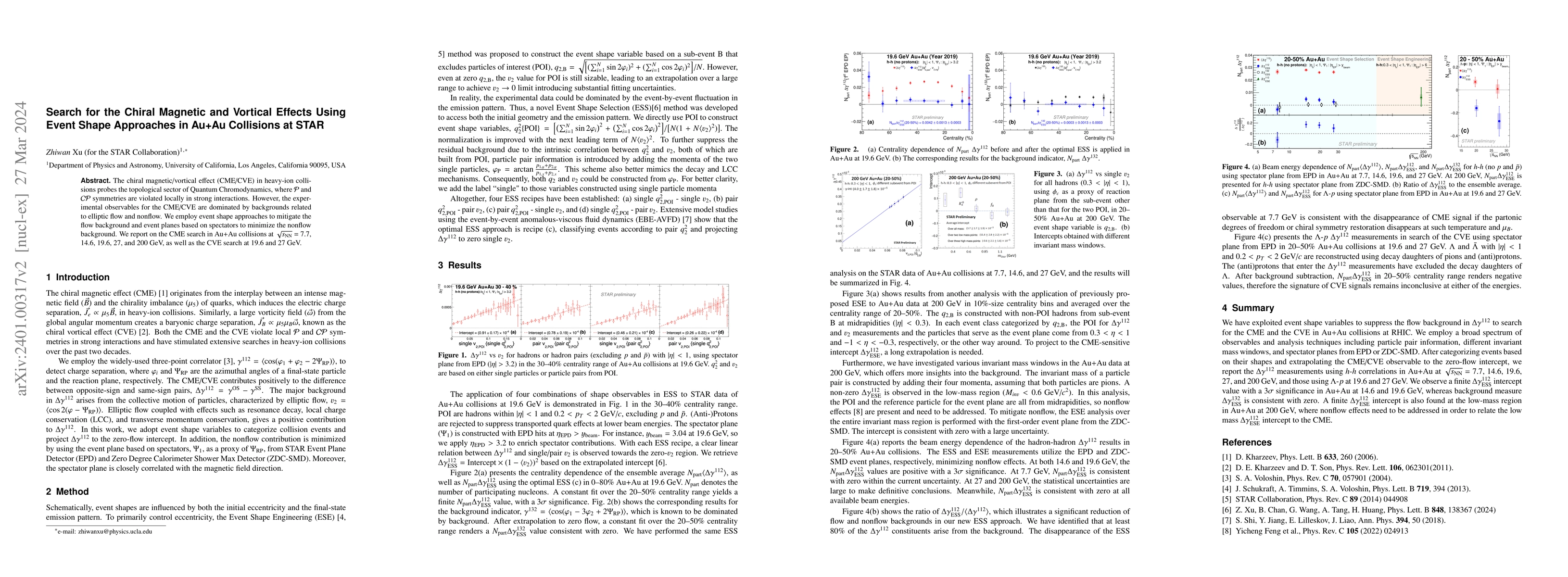Thumbnail for Search for the Chiral Magnetic and Vortical Effects Using Event Shape
  Approaches in Au+Au Collisions at STAR