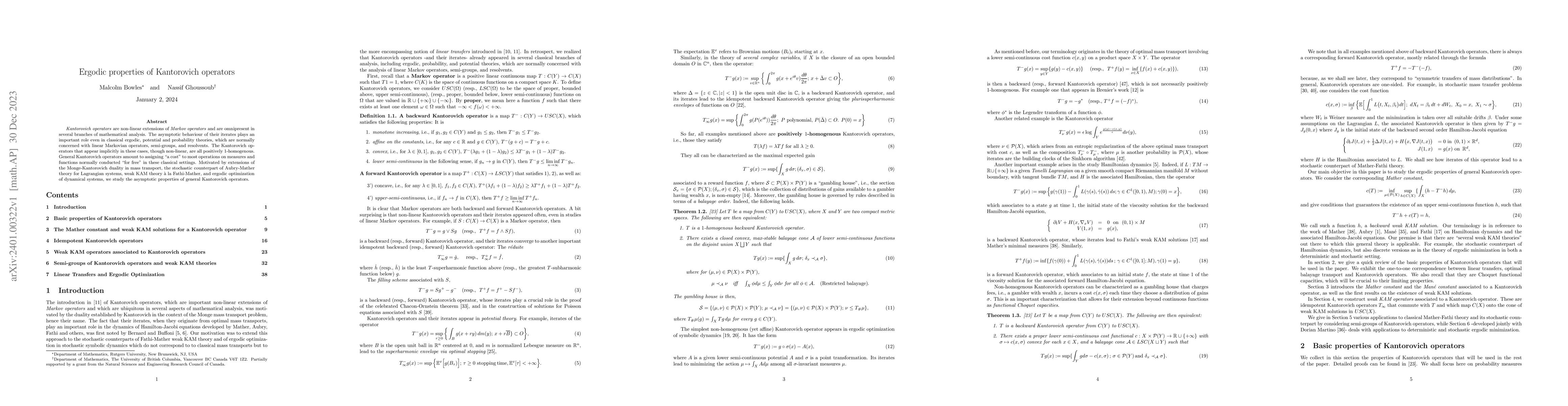 Thumbnail for Ergodic properties of Kantorovich operators