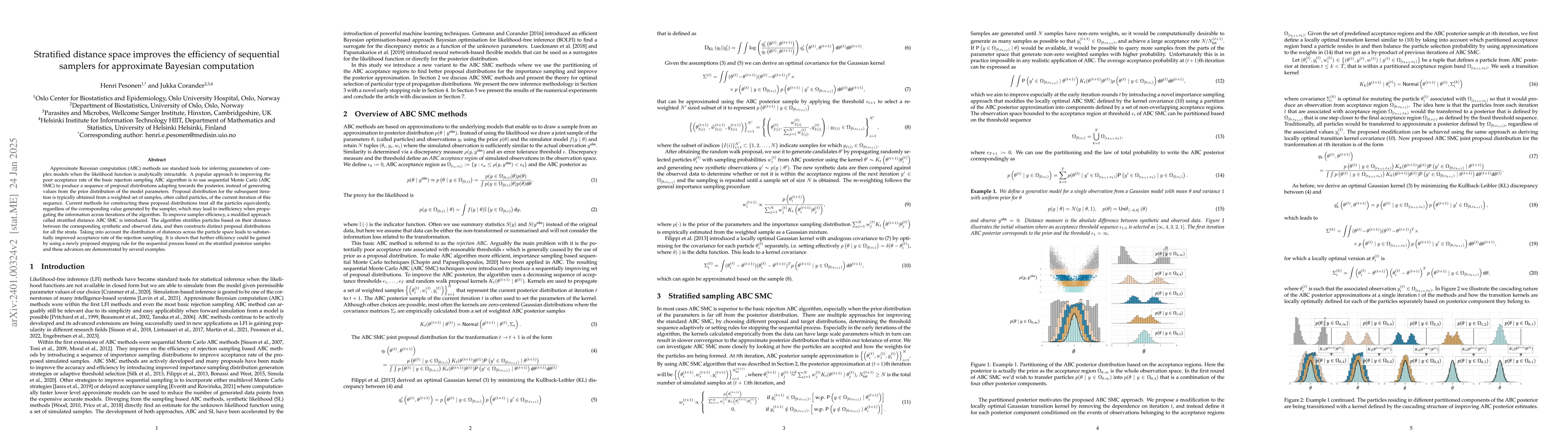 Thumbnail for Stratified distance space improves the efficiency of sequential samplers
  for approximate Bayesian computation
