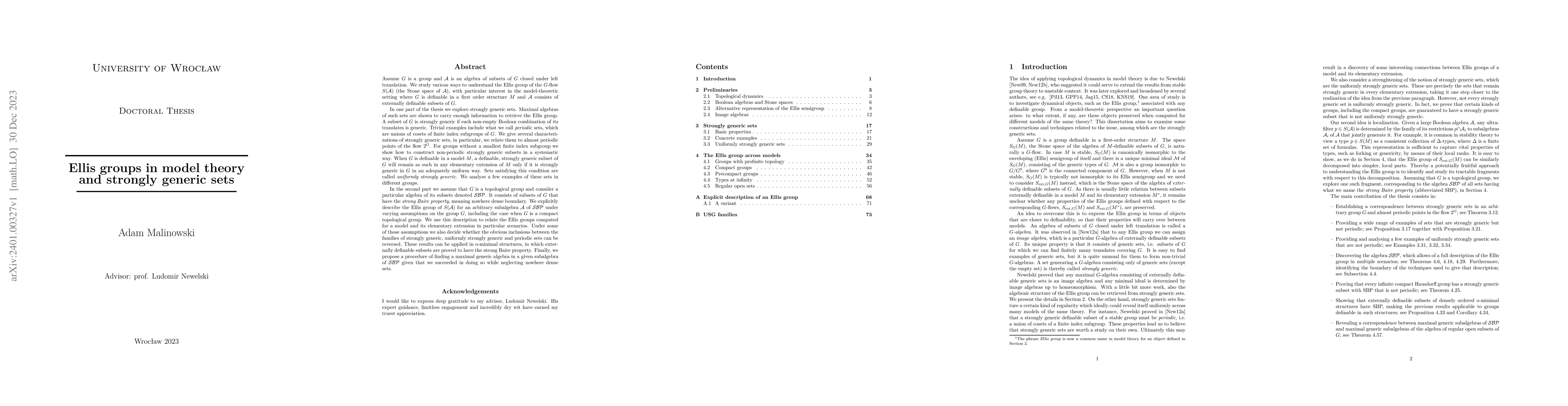 Thumbnail for Ellis groups in model theory and strongly generic sets