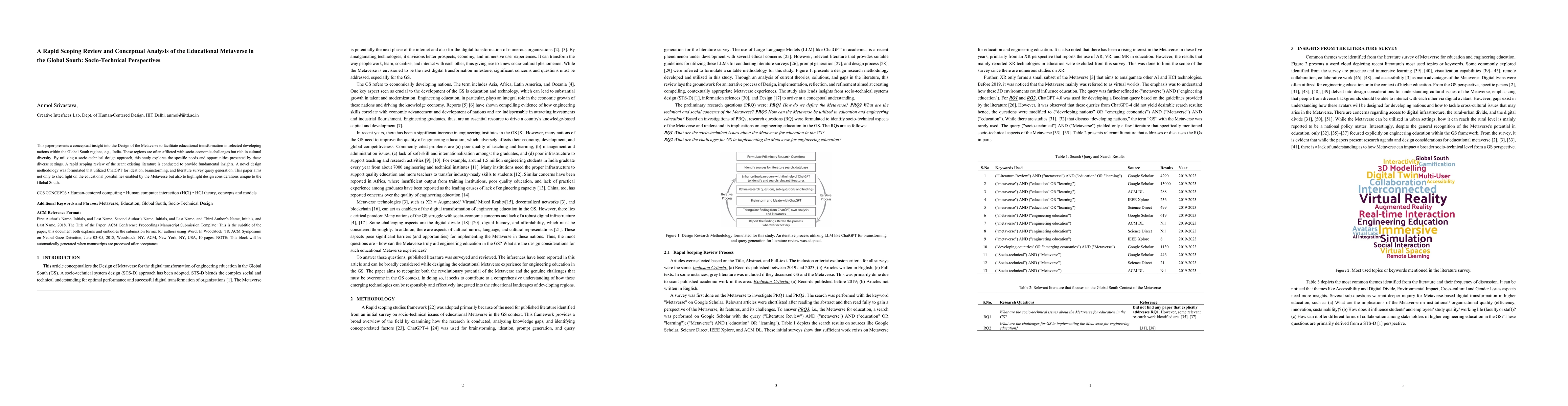 Thumbnail for A Rapid Scoping Review and Conceptual Analysis of the Educational
  Metaverse in the Global South: Socio-Technical Perspectives