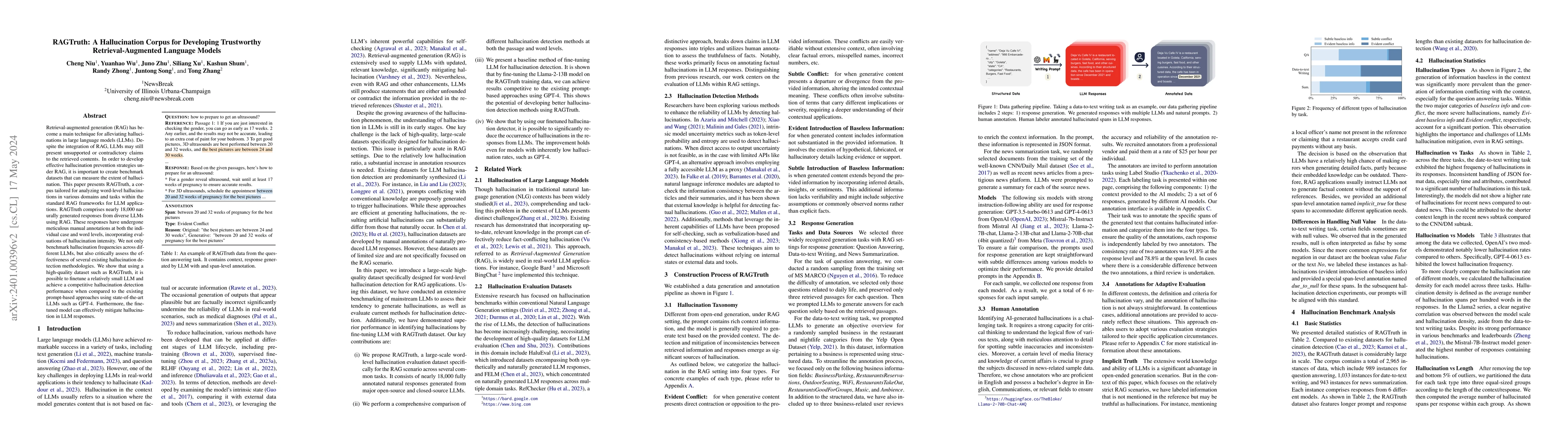 Thumbnail for RAGTruth: A Hallucination Corpus for Developing Trustworthy
  Retrieval-Augmented Language Models