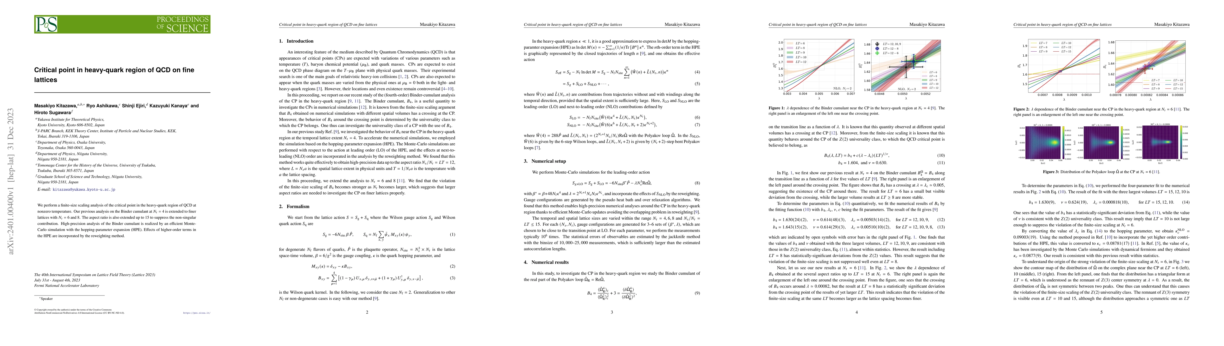 Thumbnail for Critical point in heavy-quark region of QCD on fine lattices