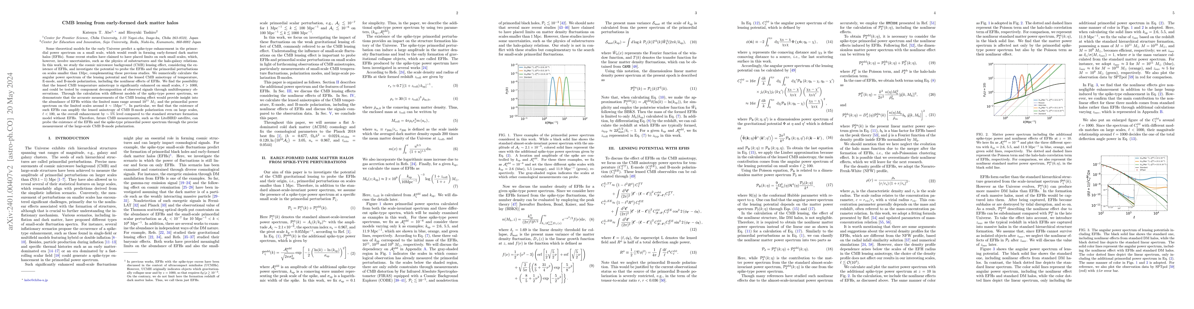 Thumbnail for CMB lensing from early-formed dark matter halos