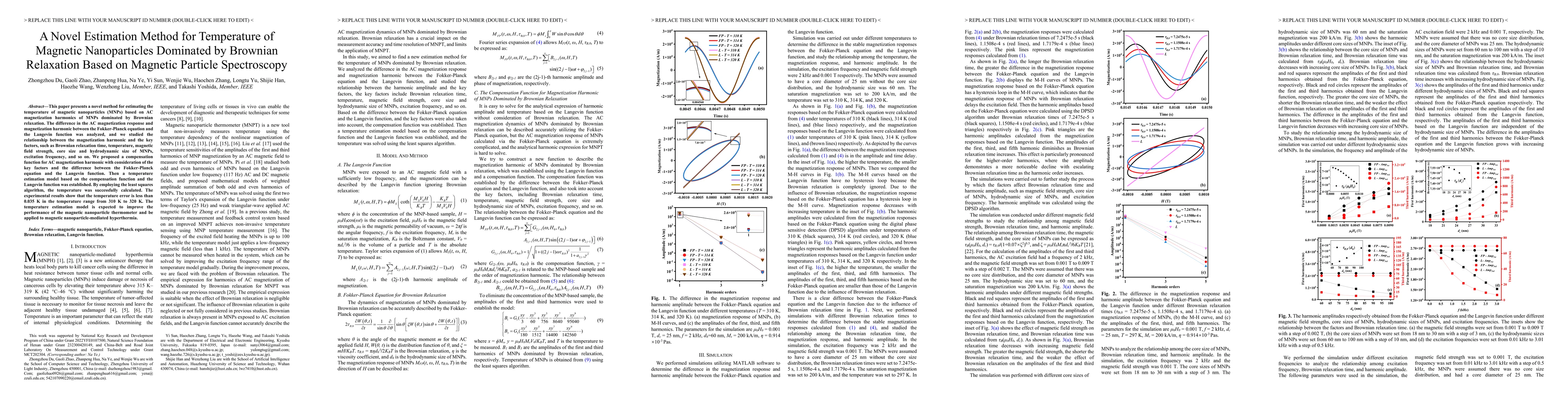 Thumbnail for A Novel Estimation Method for Temperature of Magnetic Nanoparticles
  Dominated by Brownian Relaxation Based on Magnetic Particle Spectroscopy