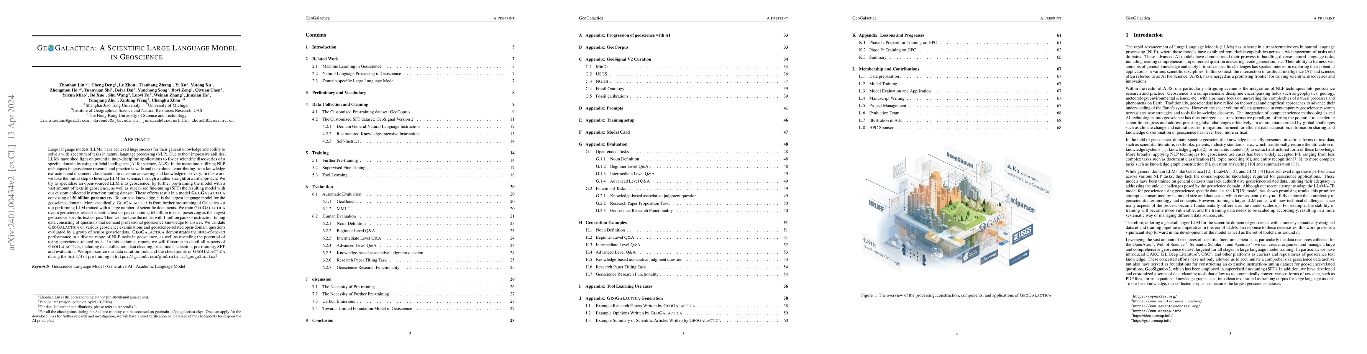 Thumbnail for GeoGalactica: A Scientific Large Language Model in Geoscience