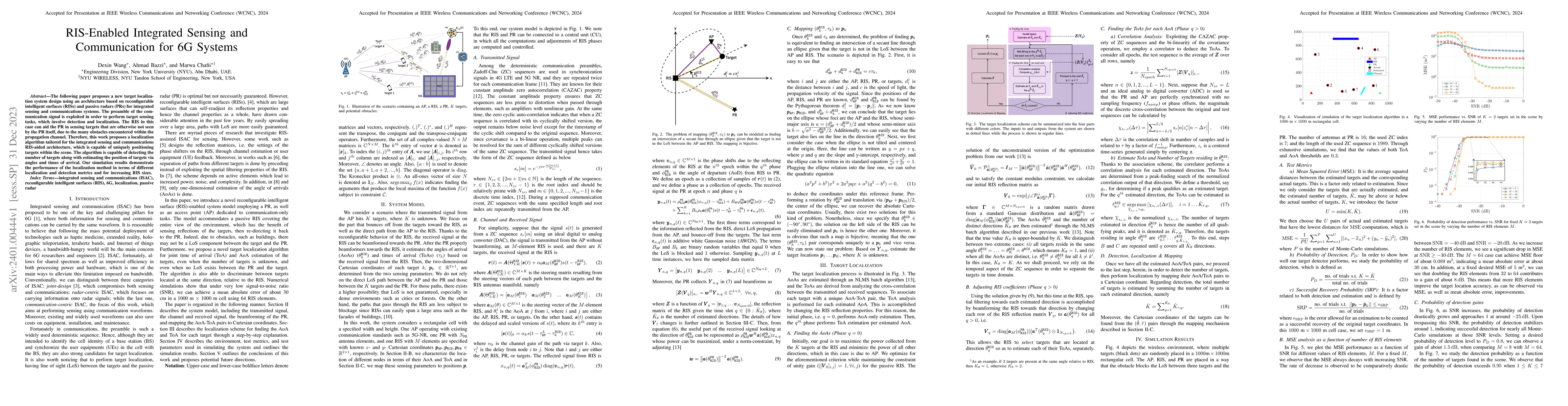 Thumbnail for RIS-Enabled Integrated Sensing and Communication for 6G Systems