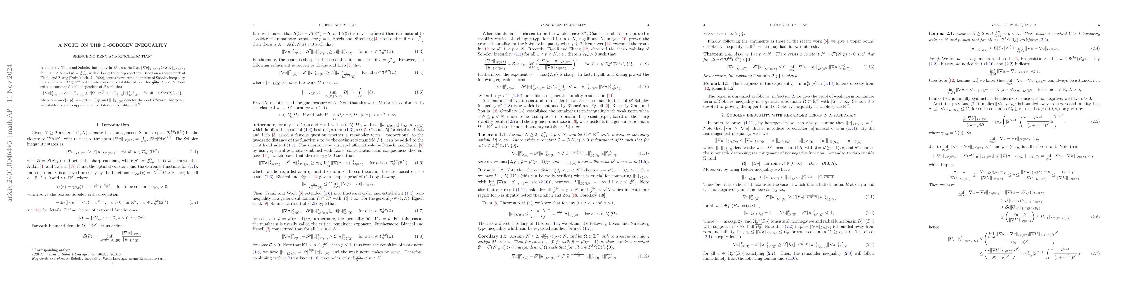 Thumbnail for A note on the $L^p$-Sobolev inequality
