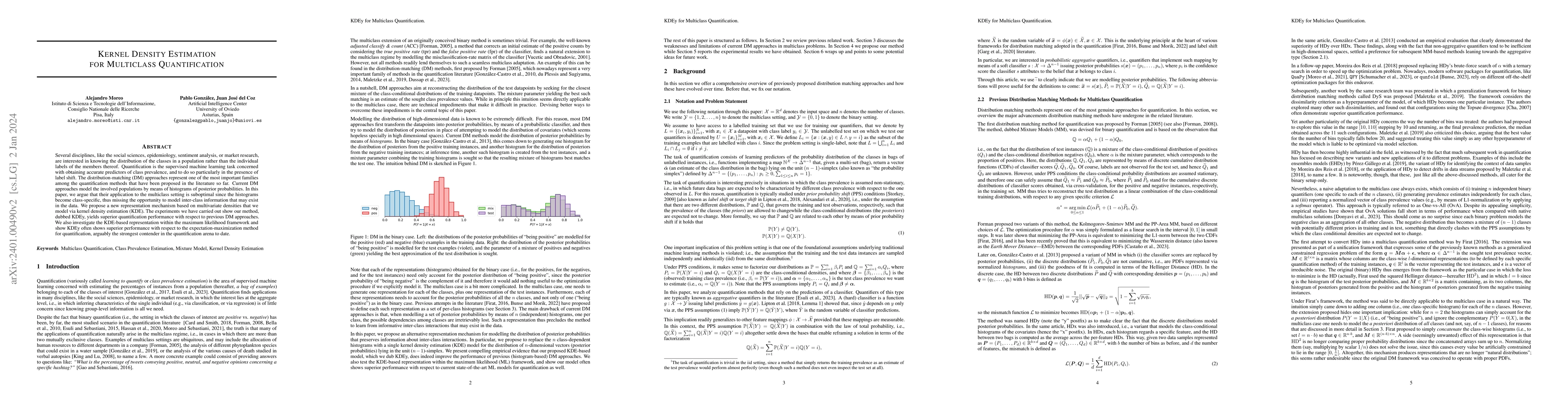 Thumbnail for Kernel Density Estimation for Multiclass Quantification