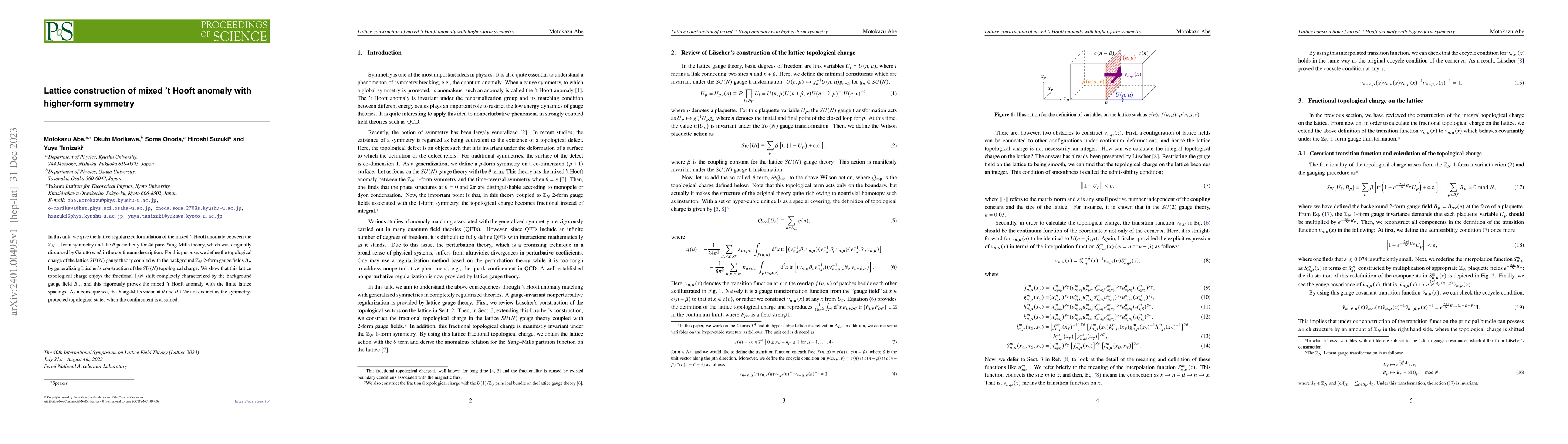Thumbnail for Lattice construction of mixed 't Hooft anomaly with higher-form symmetry