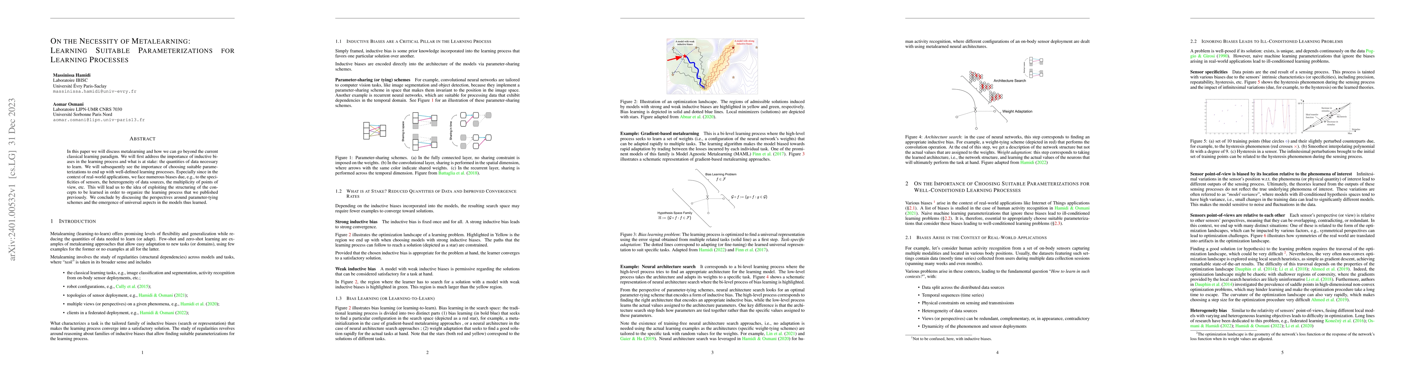 Thumbnail for On the Necessity of Metalearning: Learning Suitable Parameterizations
  for Learning Processes
