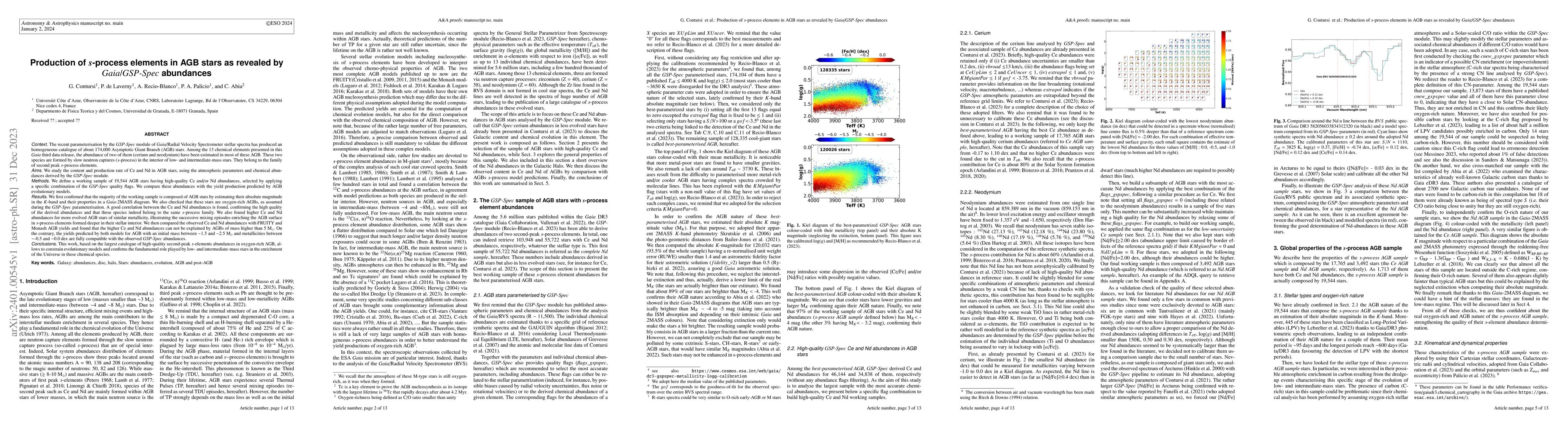 Thumbnail for Production of s-process elements in AGB stars as revealed by Gaia
  GSP-spec abundances