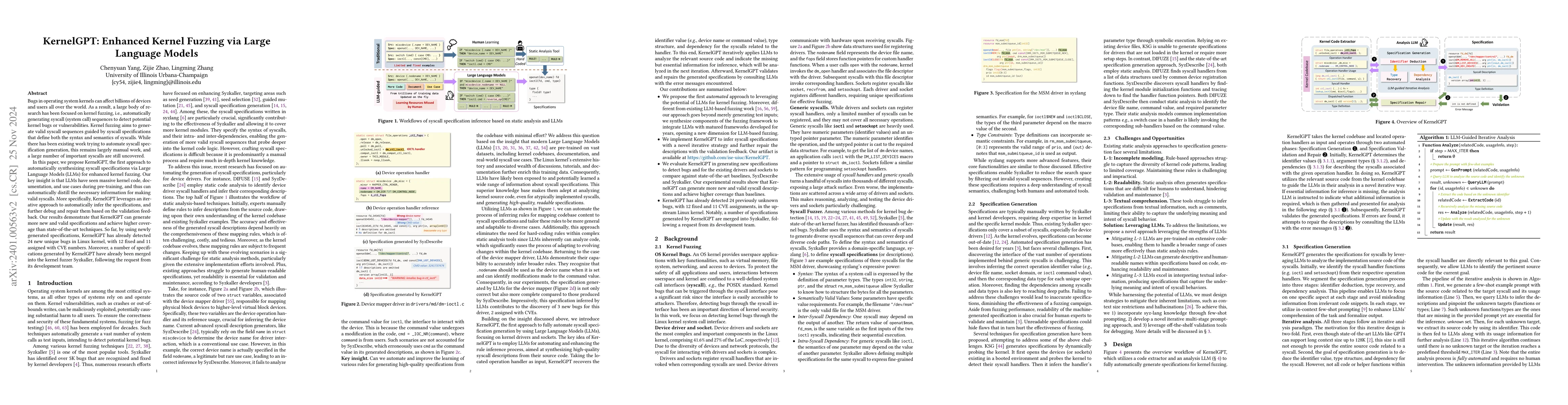 Thumbnail for KernelGPT: Enhanced Kernel Fuzzing via Large Language Models