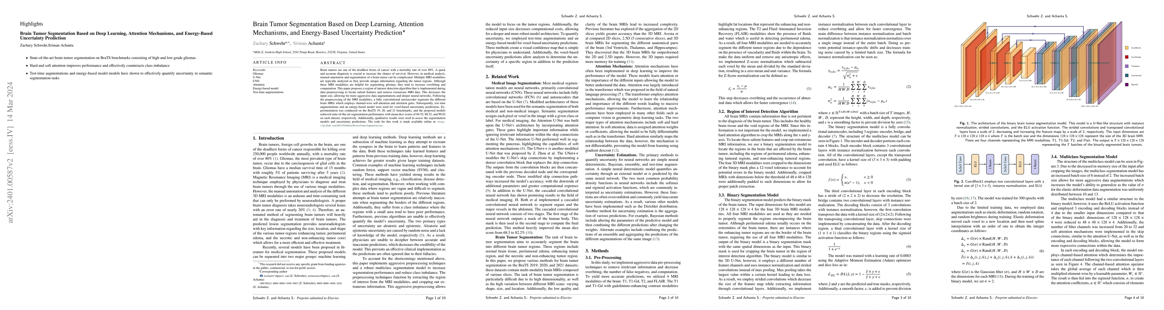 Thumbnail for Brain Tumor Segmentation Based on Deep Learning, Attention Mechanisms,
  and Energy-Based Uncertainty Prediction