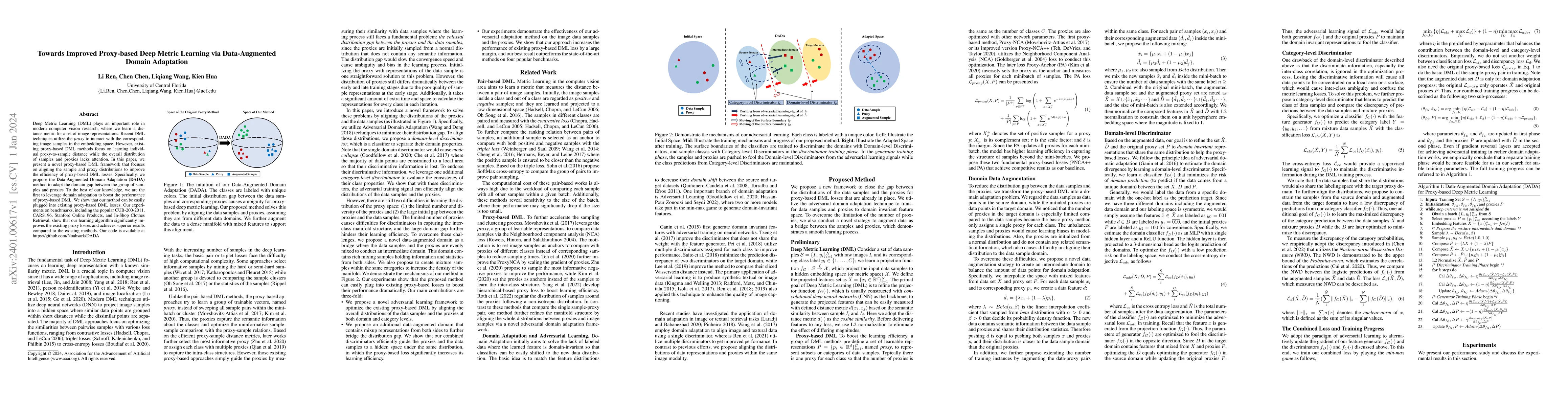 Thumbnail for Towards Improved Proxy-based Deep Metric Learning via Data-Augmented
  Domain Adaptation