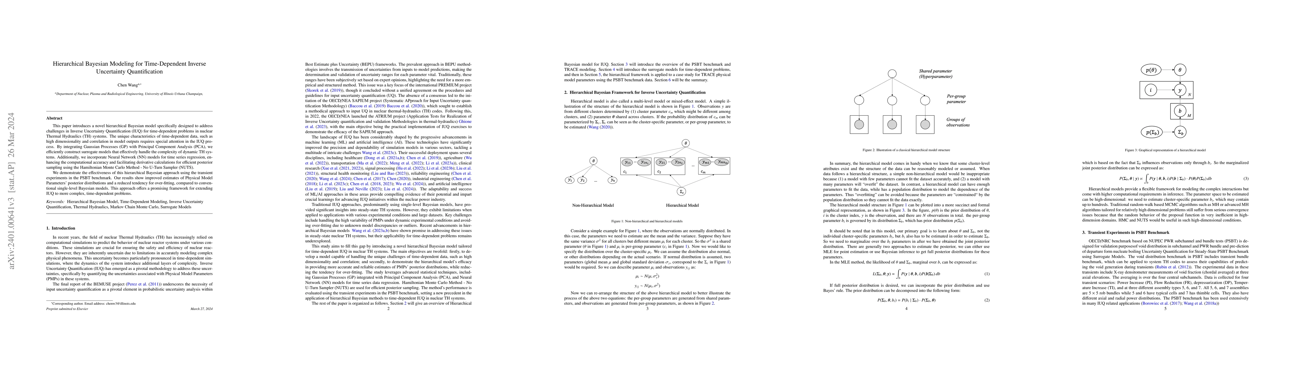 Thumbnail for Hierarchical Bayesian Modeling for Time-Dependent Inverse Uncertainty
  Quantification