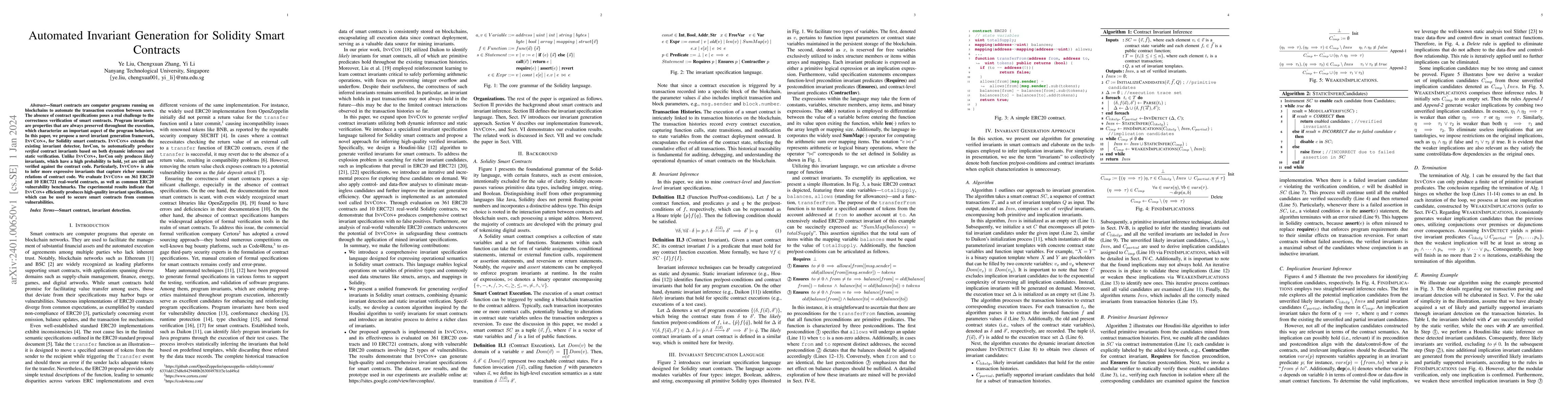 Thumbnail for Automated Invariant Generation for Solidity Smart Contracts