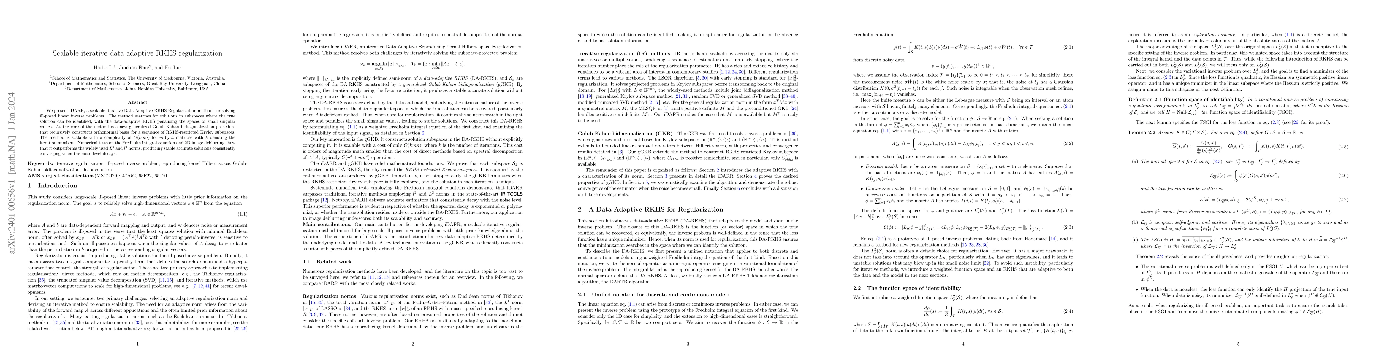 Thumbnail for Scalable iterative data-adaptive RKHS regularization