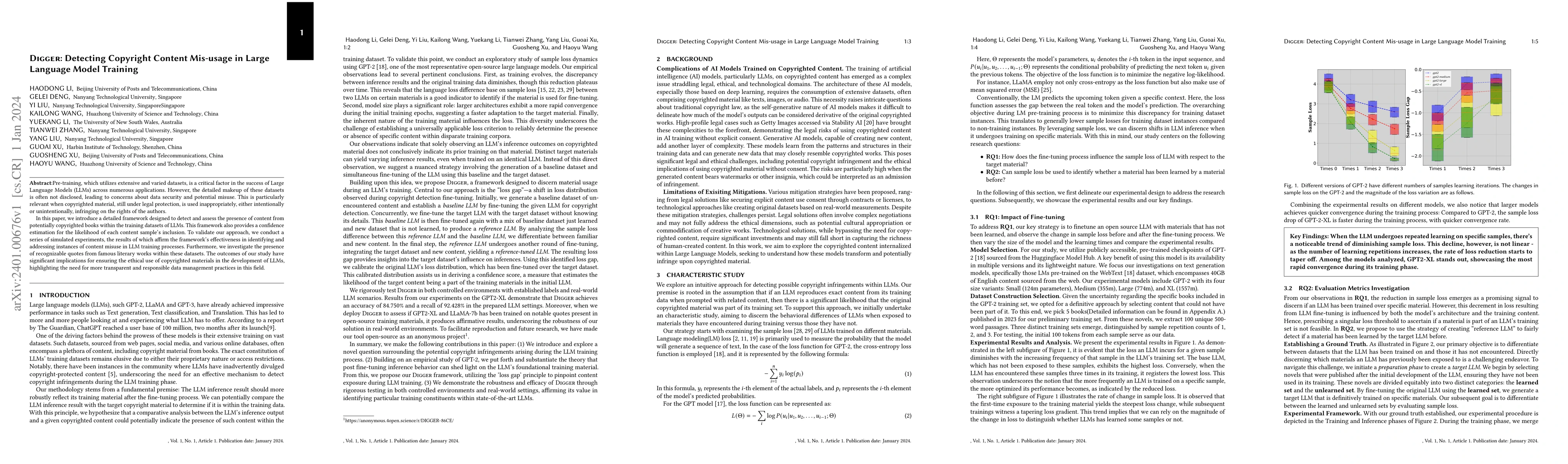 Thumbnail for Digger: Detecting Copyright Content Mis-usage in Large Language Model
  Training