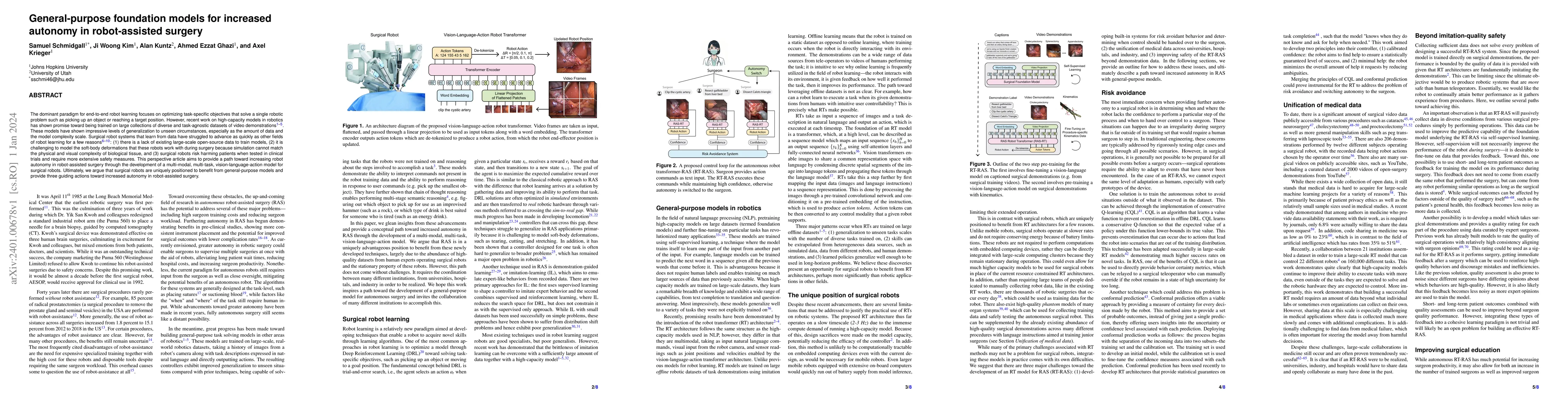 Thumbnail for General-purpose foundation models for increased autonomy in
  robot-assisted surgery