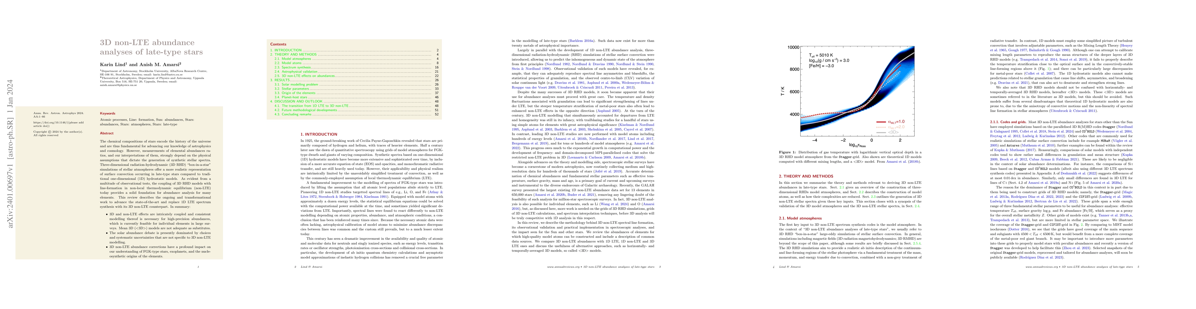Thumbnail for 3D non-LTE abundance analyses of late-type stars