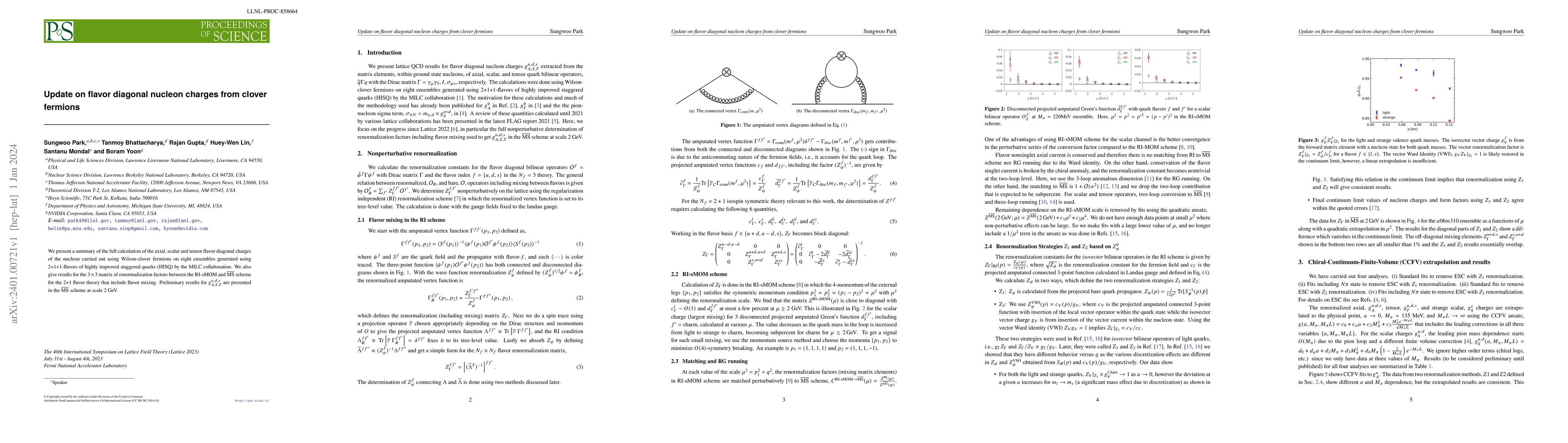 Thumbnail for Update on flavor diagonal nucleon charges from clover fermions
