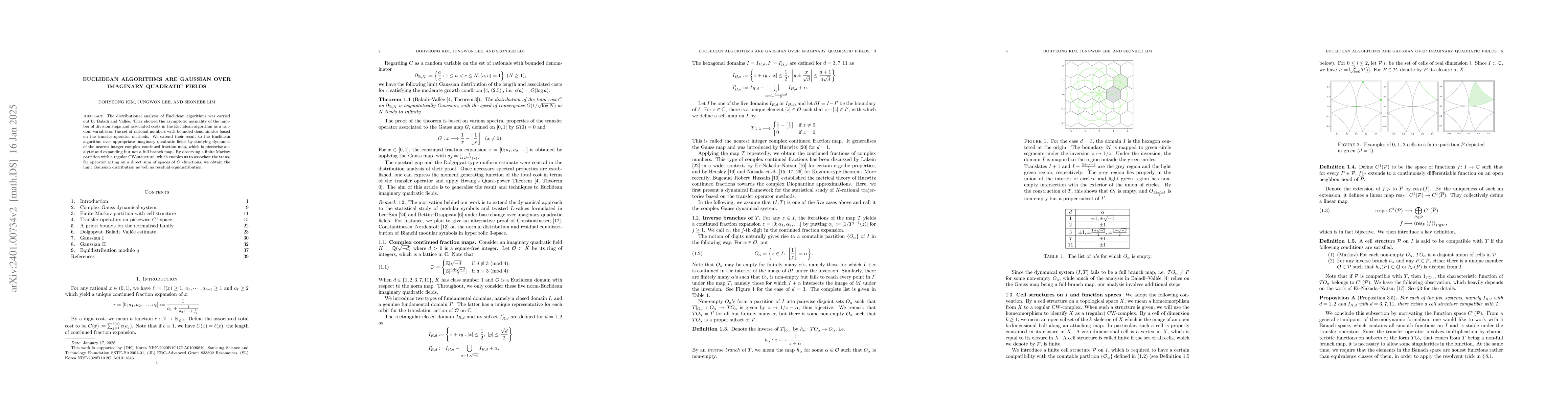Thumbnail for Euclidean algorithms are Gaussian over imaginary quadratic fields