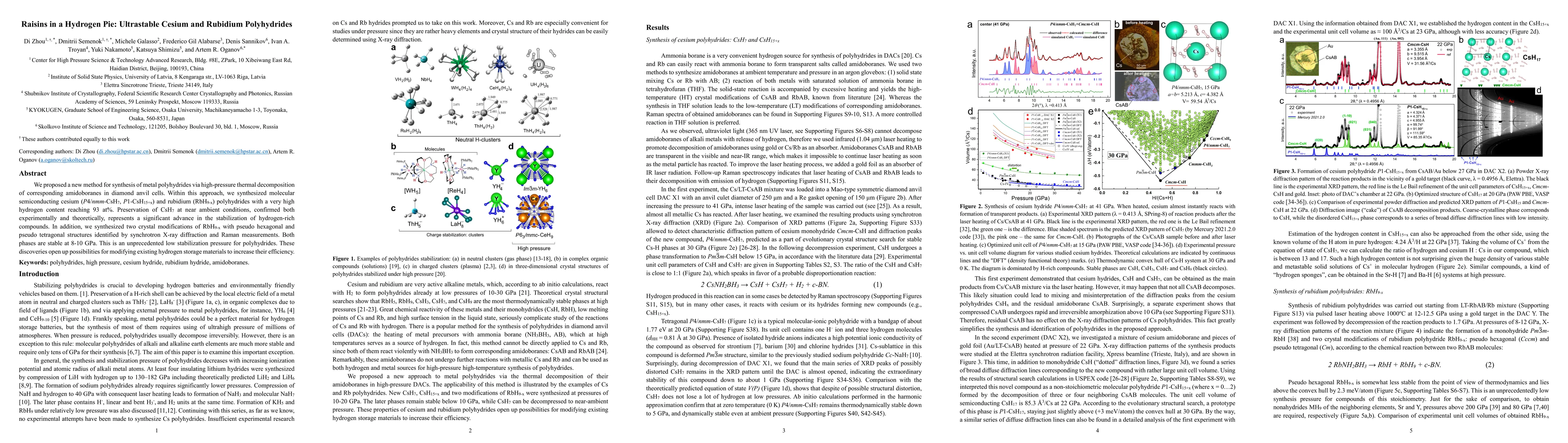 Thumbnail for Raisins in a Hydrogen Pie: Ultrastable Cesium and Rubidium Polyhydrides