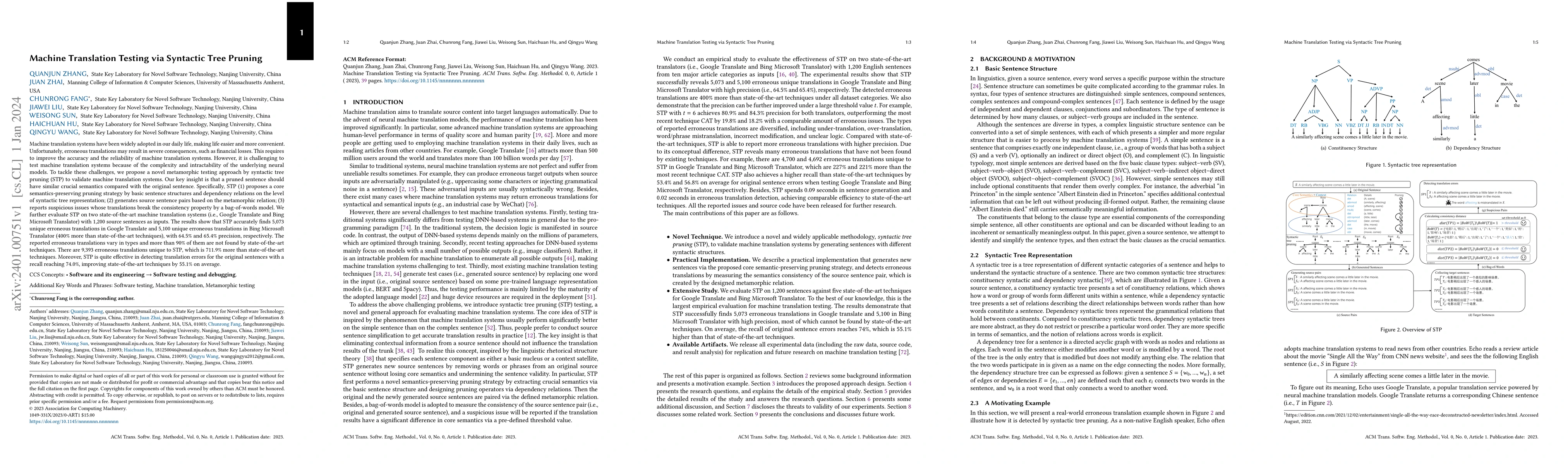 Thumbnail for Machine Translation Testing via Syntactic Tree Pruning