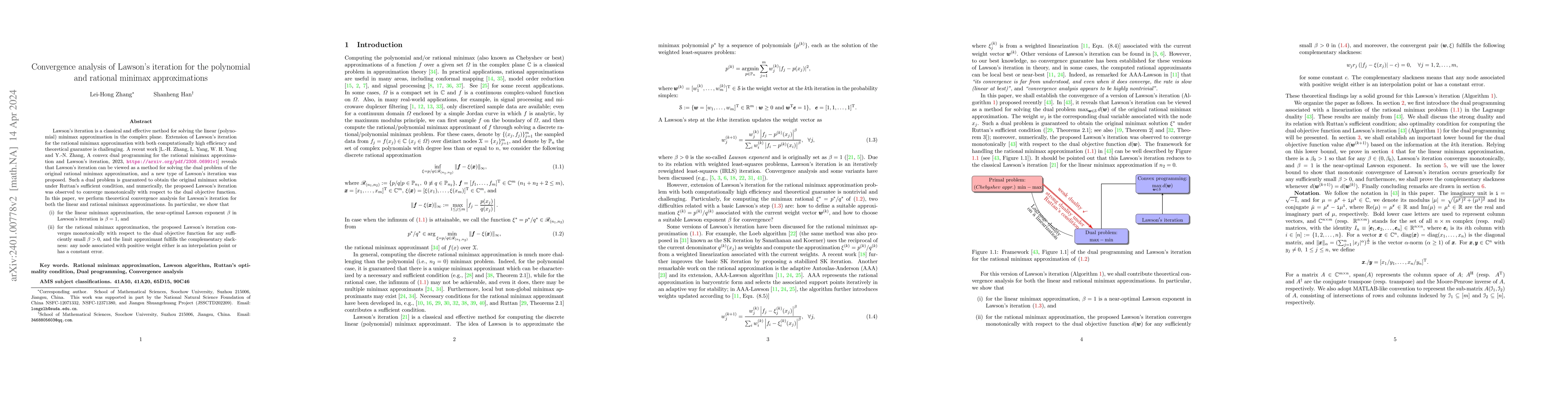 Thumbnail for Convergence analysis of Lawson's iteration for the polynomial and
  rational minimax approximations