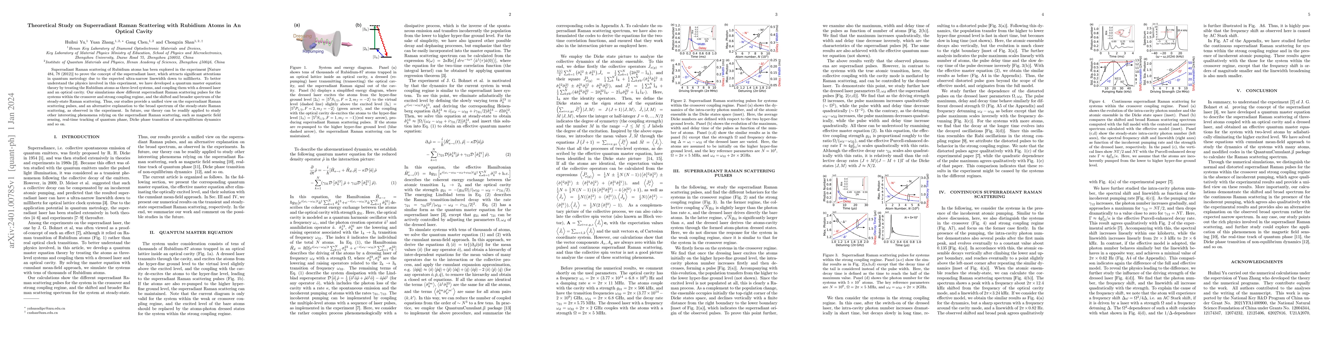 Thumbnail for Theoretical Study on Superradiant Raman Scattering with Rubidium Atoms
  in An Optical Cavity