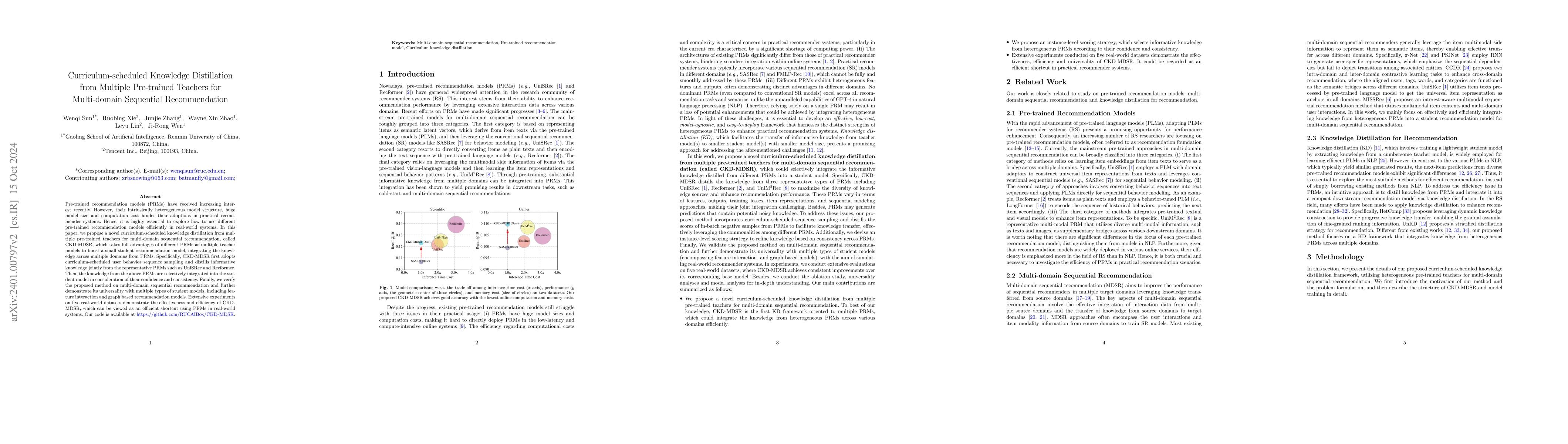 Thumbnail for Distillation is All You Need for Practically Using Different Pre-trained
  Recommendation Models